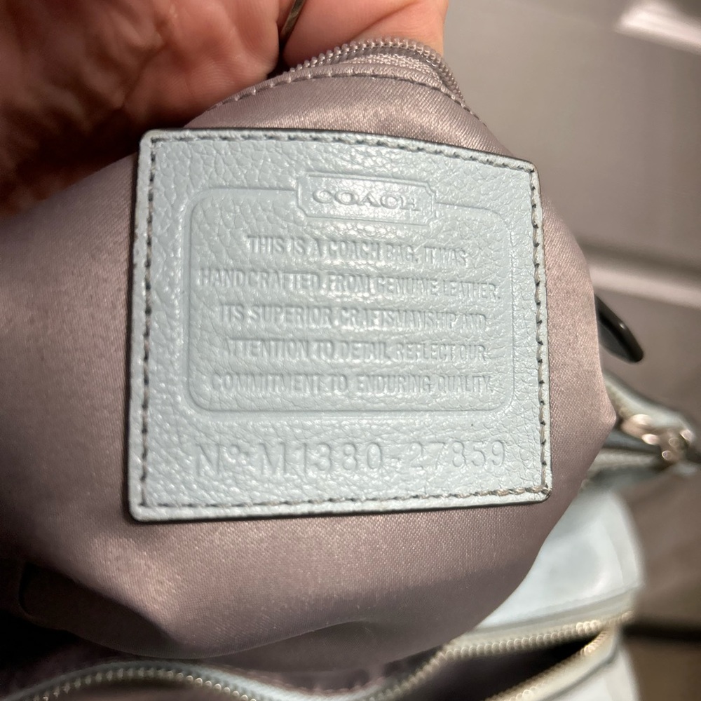 Coach. Baby Blue Satchel. - Picture 6 of 13